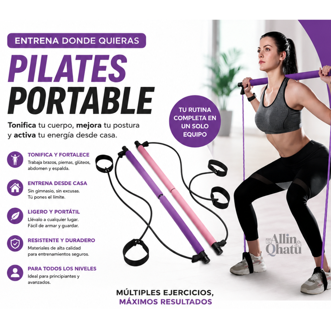 BARRA DE PILATES - KIT PORTÁTIL PRO