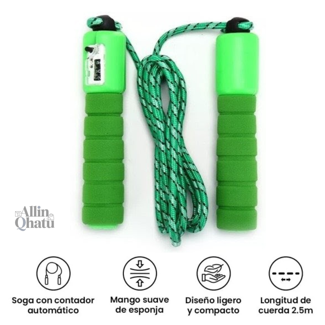 SALTA SOGA FITNESS CON CONTADOR AUTOMÁTICO