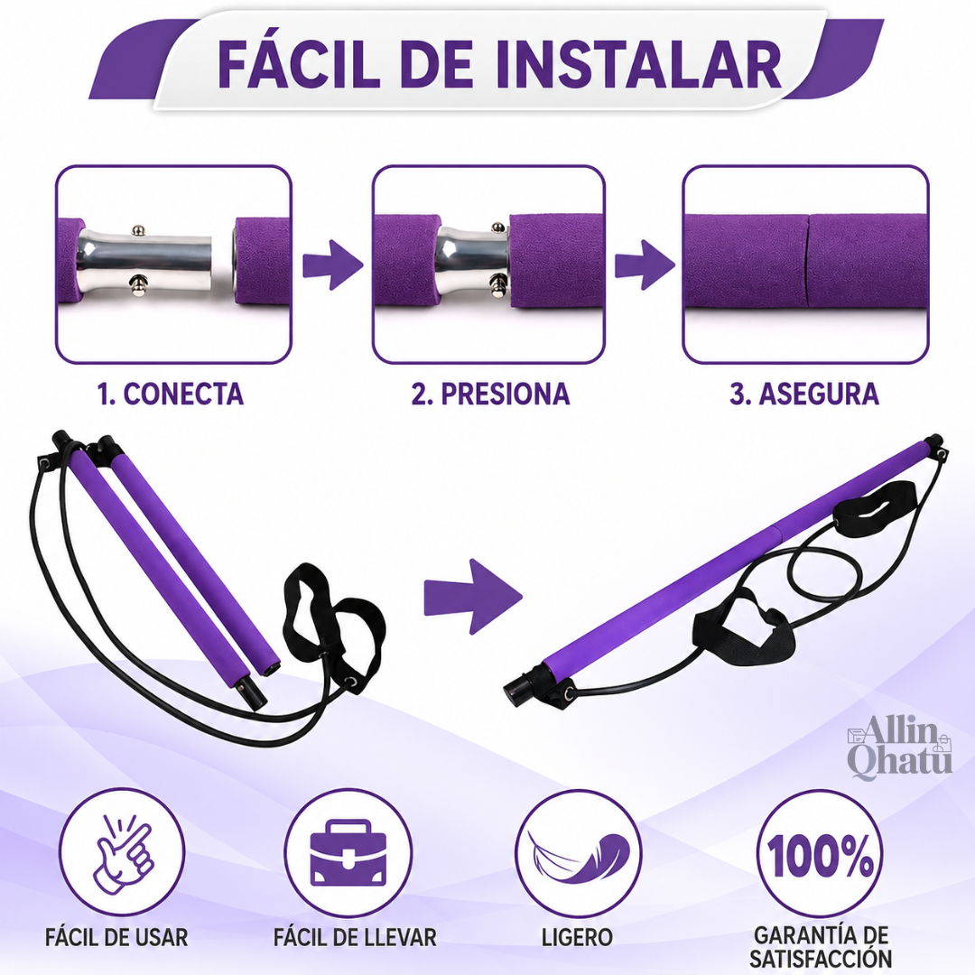 BARRA DE PILATES - KIT PORTÁTIL PRO