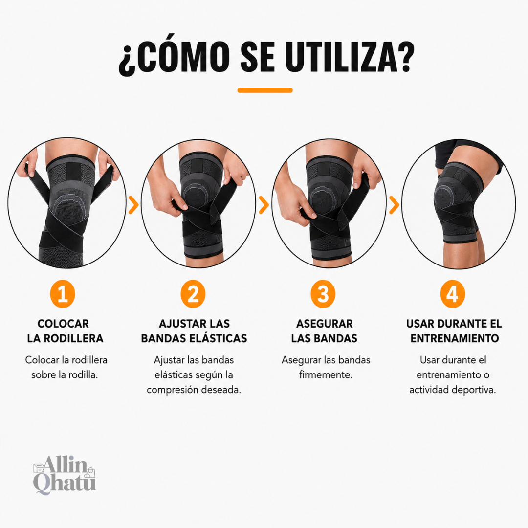 RODILLERA DE COMPRESIÓN CON BANDAS ELÁSTICAS
